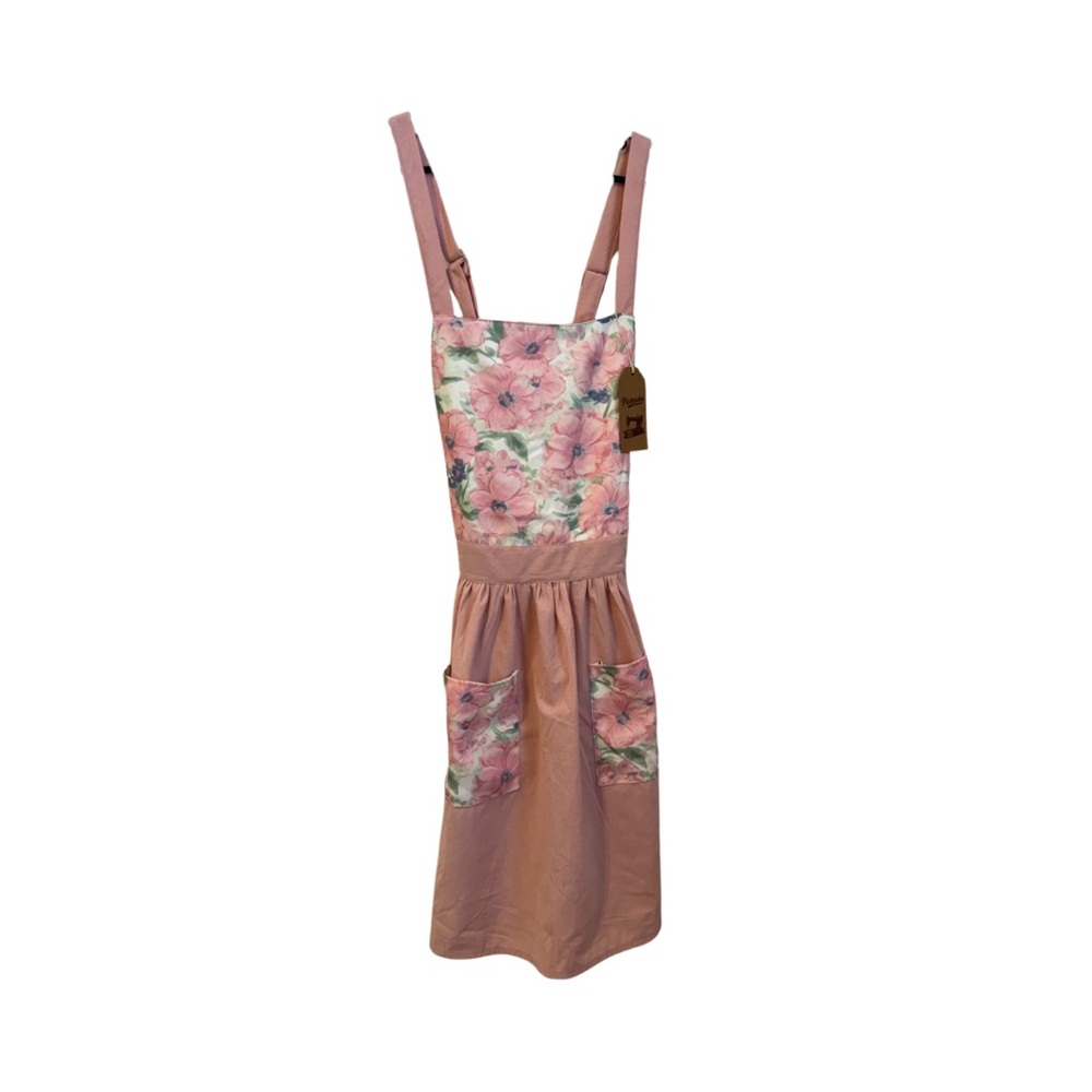 NWT Pinknoke Vintage Inspired Floral Pink Apron Pinafore
